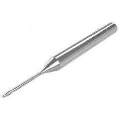 3mm Dia. - 3mm LOC - 57mm OAL 2 FL Ball Nose Carbide End Mill with 3mm Reach - Uncoated - Exact Tooling