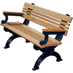 Bench Cambridge With Arms 48 Bk Frame Cedar Seat - Exact Tooling