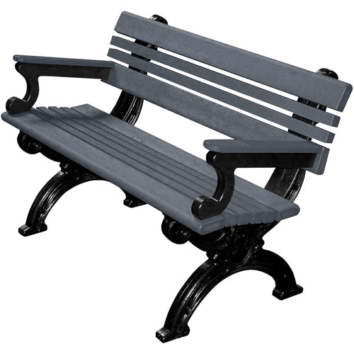 Bench Cambridge With Arms 48 Bk Frame Char Seat - Exact Tooling