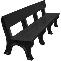 Bench Landmark Backed 96 Bk Leg Black Seat - Exact Tooling