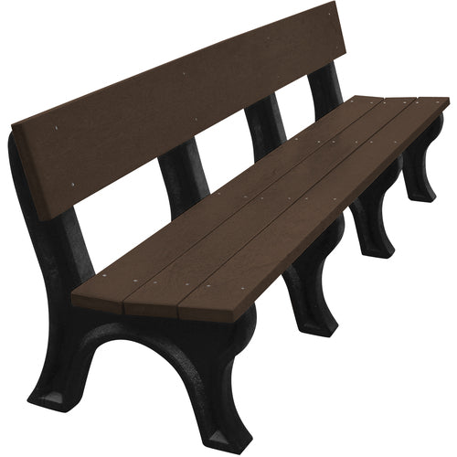 Bench Landmark Backed 96 Bk Leg Brown Seat - Exact Tooling