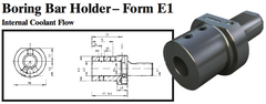 VDI Boring Bar Holder - Form E1 (Internal Coolant Flow) - Part #: CNC86 51.4040 - Exact Tooling