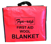 62 x 80" Wool Blankets - High Visibility Red - Plastic Pouch - Exact Tooling