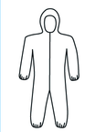 White SMMMS Coverall w/ Zipper Front, Hood, Elastic Wrists & Ankles 3XL - Exact Tooling