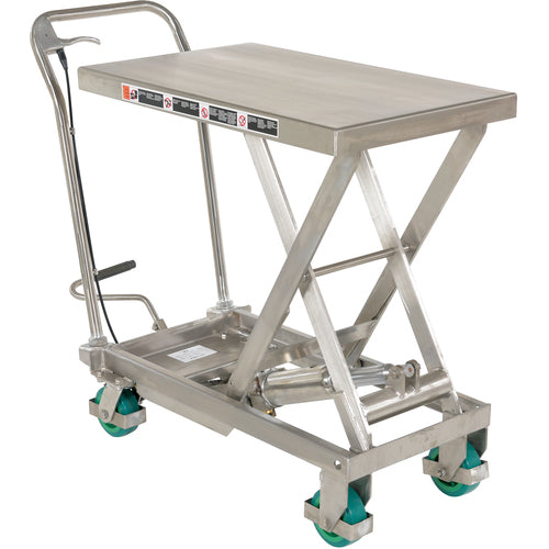 Cart Scissor 500lb Capacity Stainless Steel - Exact Tooling