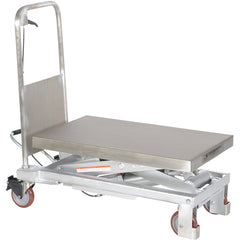 Partial SS Elevating Cart 750lb 32.5 × 19.75 - Exact Tooling