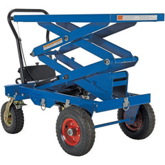 Pneumatic Tire Cart Double Scissor 600lb - Exact Tooling