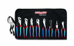Channellock Code Blue 8 Pc. Plier Set - Contains 9.5 and 10 in. Tongue and Groove; 9 in. High Leverage Linemens; Cable Cutter; Crimping/Cutting Tool; 8 in. End Cutting; Long Nose and Diagonal Cutting Plier - Exact Tooling