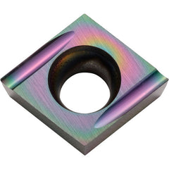 CCET 21502 U PDL010, 0.004″ Corner Radius, 3/32″ Thick, 1/4″ Inscribed Circle, C, 80 Degree Diamond, Turning Indexable Insert