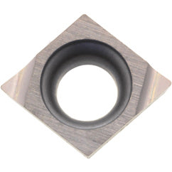 CCET 110902 M-F PR1535, 0.0039″ Corner Radius, 0.0551″ Thick, 0.1378″ Inscribed Circle, MEGACOAT NANO, Diamond, Turning Indexable Insert - Exact Tooling