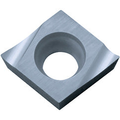 CCGT 32505 A3 KW10, 0.0079″ Corner Radius, 5/32″ Thick, 3/8″ Inscribed Circle, WC/Co, Diamond, Turning Indexable Insert - Exact Tooling