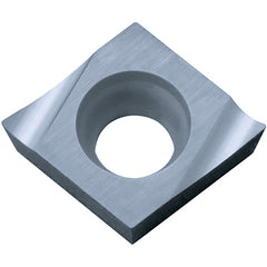 CCGT 3252 A3 KW10, 1/32″ Corner Radius, 5/32″ Thick, 3/8″ Inscribed Circle, WC/Co, Diamond, Turning Indexable Insert - Exact Tooling