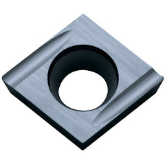 CCGT 21505 MF-U PR1225, 0.0079″ Corner Radius, 3/32″ Thick, 1/4″ Inscribed Circle, MEGACOAT, Diamond, Turning Indexable Insert - Exact Tooling