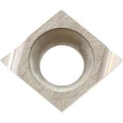 CCGT 11091 F KW10, 1/64″ Corner Radius, 0.0551″ Thick, 0.1378″ Inscribed Circle, WC/Co, Diamond, Turning Indexable Insert - Exact Tooling