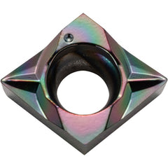 CCGT 21505 MFP-SK PDL025, 0.0079″ Corner Radius, 3/32″ Thick, 1/4″ Inscribed Circle, C, Diamond, Turning Indexable Insert - Exact Tooling