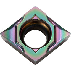 CCGT 32505 CK PDL010, 0.008″ Corner Radius, 5/32″ Thick, 3/8″ Inscribed Circle, C, 80 Degree Diamond, Turning Indexable Insert