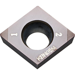 CCMW 3252 MES KBN05M, 1/32″ Corner Radius, 5/32″ Thick, 3/8″ Inscribed Circle, MEGACOAT, Diamond, Turning Indexable Insert - Exact Tooling