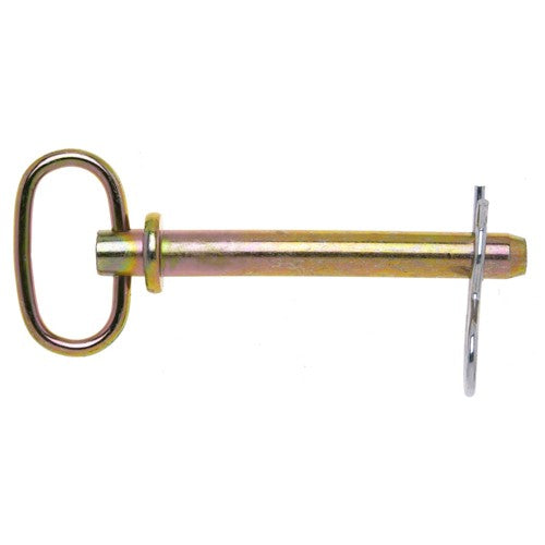 5/8″ × 4″ Hitch Pin with Clip, Yellow Chromate - Exact Tooling