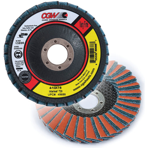 4 1/2″ × 7/8 - Coarse - Type 29 Interleaf Flap Disc - Exact Tooling