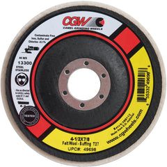 4 1/2″ × 7/8″ Type 27 Felt / Cotton Buffing Flap Disc - Exact Tooling