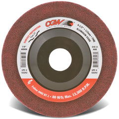 4 1/2″ × 5/8-11 - Aluminum Oxide Surface Grinding Wheel - Type 27 - Maroon - Exact Tooling