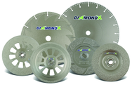 5 x 5/8-11 - 24 Grit - Diamond X Depressed Center Grinding Wheels - Type 29 - Exact Tooling