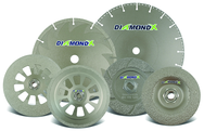 4-1/2 x 5/8-11 - 24 Grit - Diamond X Depressed Center Grinding Wheels - Type 29 - Exact Tooling