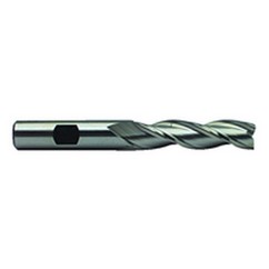 3/4 Dia. x 5-1/4 Overall Length 3-Flute Square End High Speed Steel SE End Mill-Round Shank-Center Cut-Uncoated - Exact Tooling