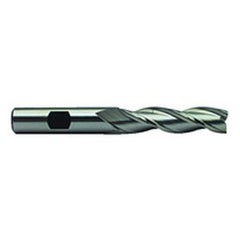 1-1/4 Dia. x 6-1/2 Overall Length 3-Flute Square End High Speed Steel SE End Mill-Round Shank-Center Cut-Uncoated - Exact Tooling