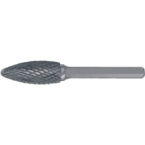 SH-5L6 Double Cut Solid Carbide Bur-Flame Shape - Exact Tooling