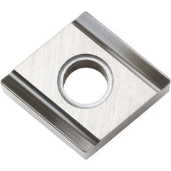 CNGG 4302 F TN60, 0.0039″ Corner Radius, 3/16″ Thick, 1/2″ Inscribed Circle, TiCN/NbC, Diamond, Turning Indexable Insert - Exact Tooling