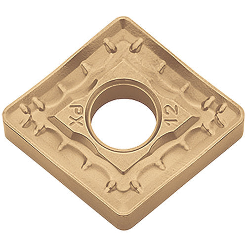 CNMM 432 PX CA5535, 1/32″ Corner Radius, 3/16″ Thick, 1/2″ Inscribed Circle, TiCl2O3/TiN, 80 Degree Diamond, Turning Indexable Insert