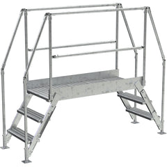 Galvanized Cross-Over Ladder 90.5 × 72.15″ 3 Step - Exact Tooling