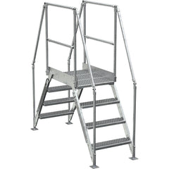 Galvanized Cross-Over Ladder 79 × 82.15″ 4 Step - Exact Tooling