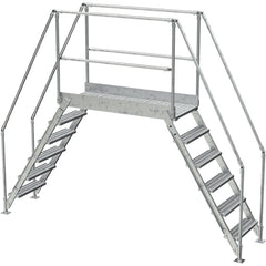 Galvanized Cross-Over Ladder 128 × 102.5″ 6 Step - Exact Tooling