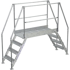 Aluminum Cross Over Ladder 50″ Wide 4 Step - Exact Tooling