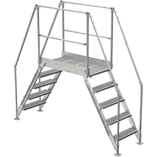 Aluminum Cross Over Ladder 38″ Wide Step - Exact Tooling