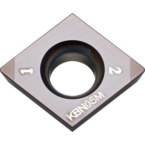 CPGB 321 MES KBN05M, 1/64″ Corner Radius, 1/8″ Thick, 3/8″ Inscribed Circle, MEGACOAT, Diamond, Turning Indexable Insert - Exact Tooling