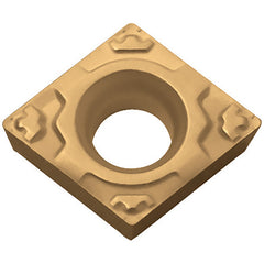 CPMT 321 GP TN60, 1/64″ Corner Radius, 1/8″ Thick, 3/8″ Inscribed Circle, TiCN/NbC, Diamond, Turning Indexable Insert - Exact Tooling