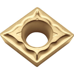 CPMT 321 XQ CA025P, 1/64″ Corner Radius, 1/8″ Thick, 3/8″ Inscribed Circle, TiCl2O3/TiN, 80 Degree Diamond, Turning Indexable Insert