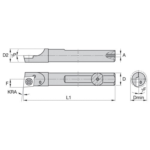QSMI50055R WG STEEL GROOVING THREADING BAR - Exact Tooling