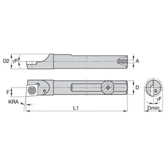 QSMI50055R WG STEEL GROOVING THREADING BAR - Exact Tooling