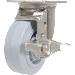 5 × 2 TPR SS Rig Swivel Caster W/Brake - Exact Tooling