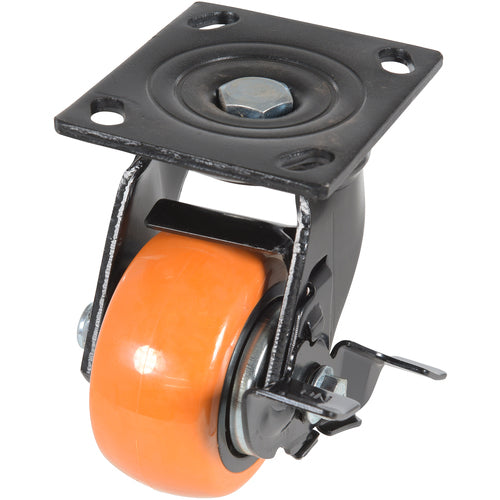 4 × 2 Polyurethane Swivel Caster W/Brake - Exact Tooling