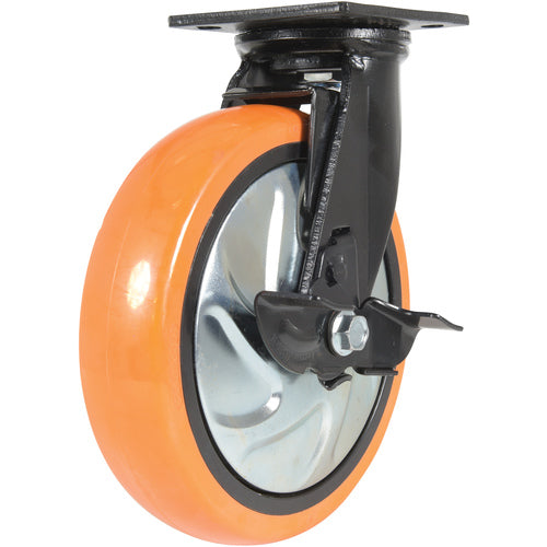 8 × 2 Polyurethane Swivel Caster W/Brake - Exact Tooling