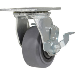 4 × 2 Conductive Rubber Swivel Caster W/Brake - Exact Tooling