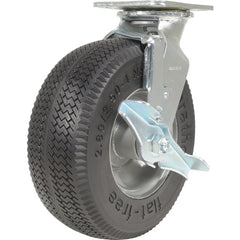 8 × 3 Flat-Free (Foam Filled) Swivel W/ Brake Caster - Exact Tooling