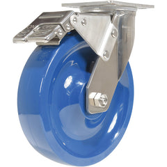 8 × 2 Solid Polyurethane (SPU)Swivel W/Total Brake - Exact Tooling