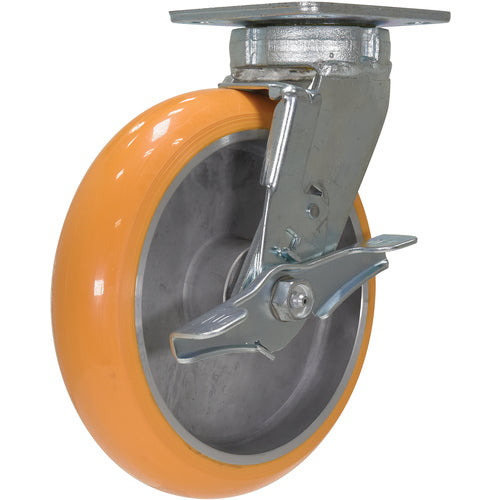 8 × 2 Poly/Aluminum Hub Swiv W/Brk - Exact Tooling