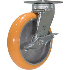 8 × 2 Poly/Aluminum Hub Swiv W/Brk - Exact Tooling